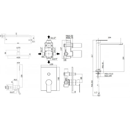 Комплект для душа Paffoni Tango KITTA015RCR081