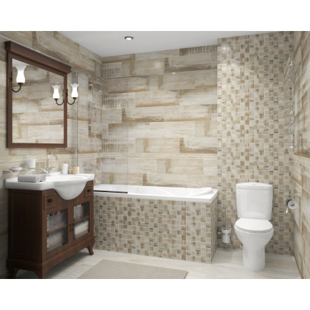 Мозаика MM60114 Декор Sweep мозаичный белый 20х60