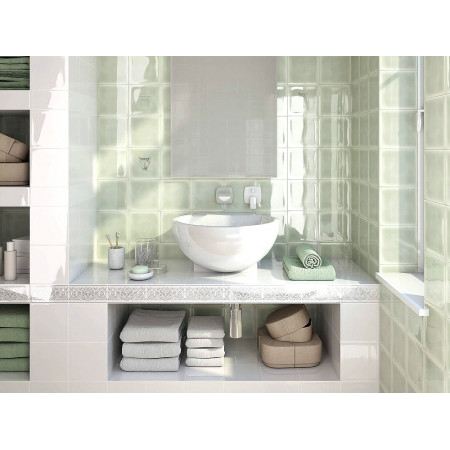 Плитка BLD004 Багет Авеллино белый 15*3