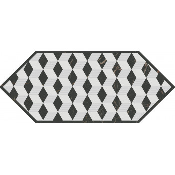 Плитка HGD/A483/35006 Декор Келуш 4 черно-белый 14х34