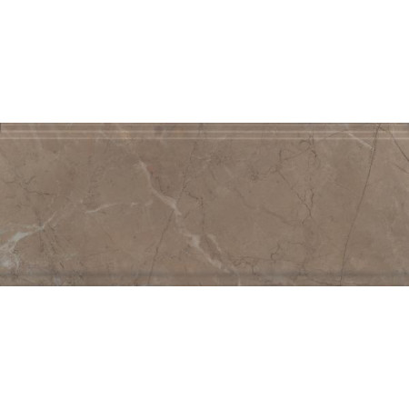 Плитка BDA027R Бордюр Серенада бежевый тёмный глянцевый обрезной 30x12