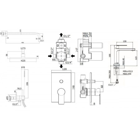 Комплект для душа Paffoni Tango KITTA015RCR071
