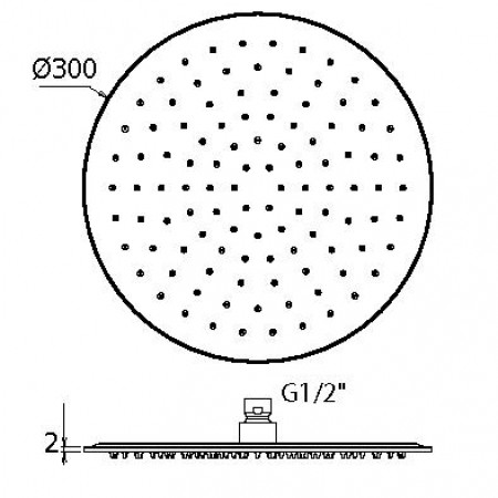 Верхний душ Plumberia Selection SAT3178NO