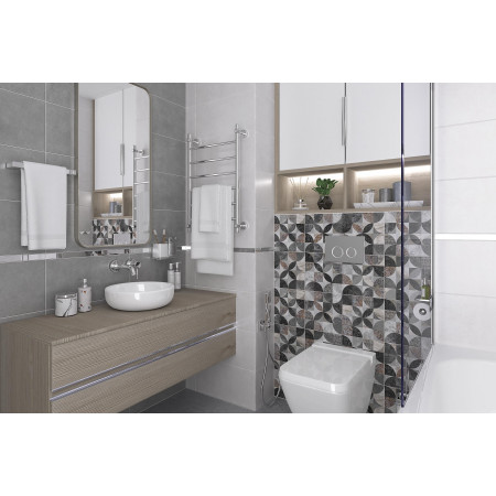 Плитка 34085 Focus серый узор 25х50