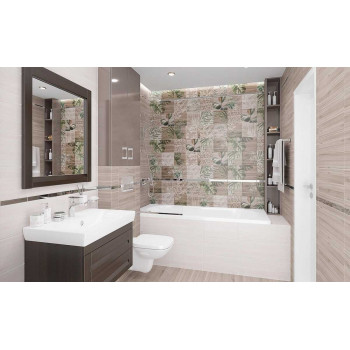 Плитка Бордюр металлический серебро глянцевое 1,2х40