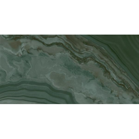 Плитка 19077 Сеттиньяно зеленый грань глянцевый 9,9x20