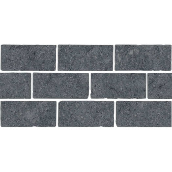 Керамогранит BR021T Бордюр Роверелла серый темный мозаичный 34,5x14,7x0,9