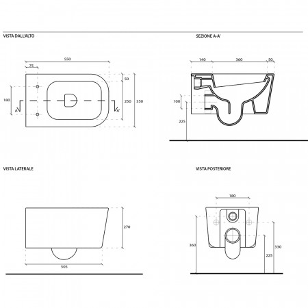 Унитаз подвесной GALASSIA Meg11Pro 5486