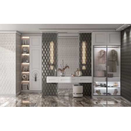 Плитка HGD/B428/12144R Декор Морандо серый темный обрезной 25*75