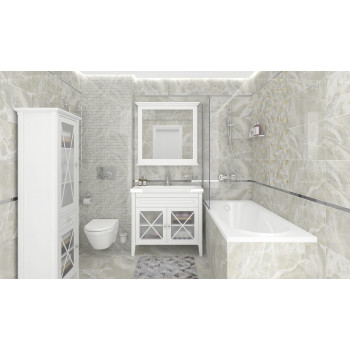 Плитка Декор Plazma Avers белый 30х60