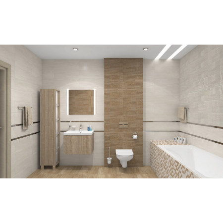 Плитка Бордюр металлический серебро глянцевое 1,6х60