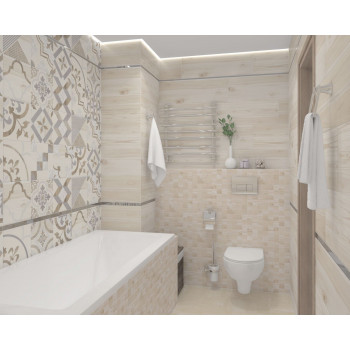 Плитка Woody бежевый узор 25х75