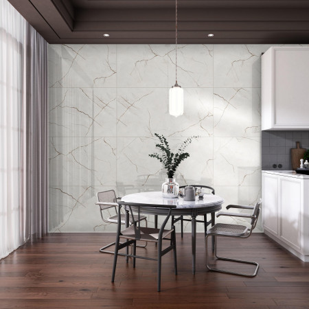 Плитка Бордюр металлический серебро глянцевое 3х120