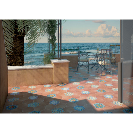 Керамогранит 20338 Hexatile Negro Mate 17.5*20