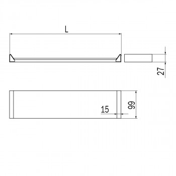 Модуль полки для рейлинга INDA INDISSIMA BARRA A8809NNS