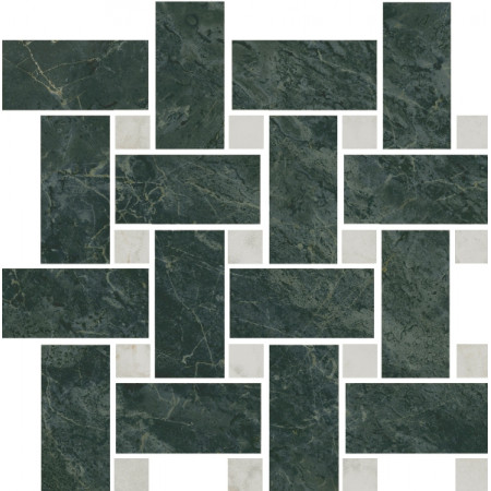 Мозаика T038/SG6542 Серенада мозаичный зеленый лаппатированный 32x32