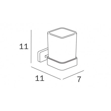 Стакан для щеток INDA LEA A18100CR21