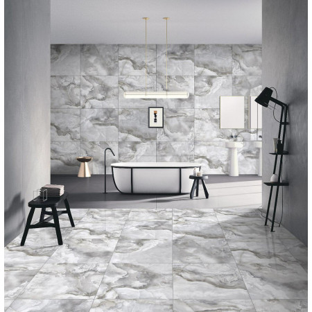 Керамогранит PR120 Honey Onyx Bianco Polished 600x600