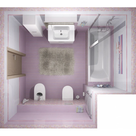 Плитка Бордюр Mono lilac 50x2