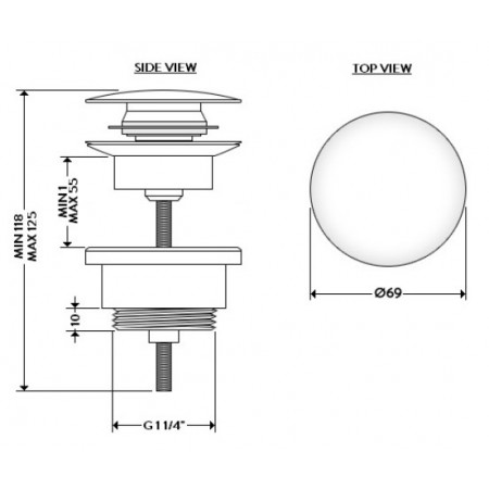 Донный клапан GALASSIA 9916NEMT