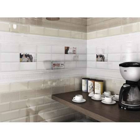 Плитка 19049/3F бордюр Бланше черный структурированный 20*9.9