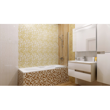 Плитка Бордюр Ампир бежевый темный 5х50