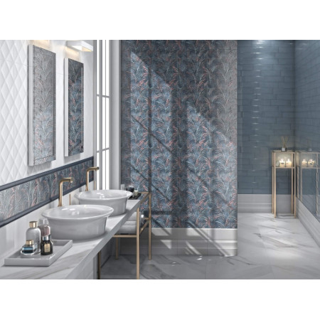 Плитка SPA021R Бордюр Марсо белый обрезной 30х2,5