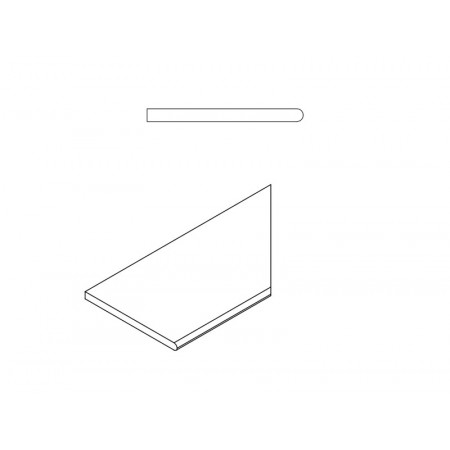 Керамогранит 620090000700 Бортик Скайфолл Гриджио Альпино закругленный правый 30х60