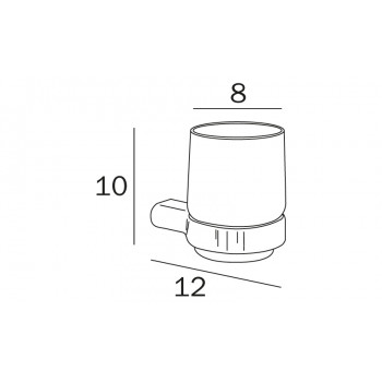 Стакан для щеток INDA MITO A20010NE21