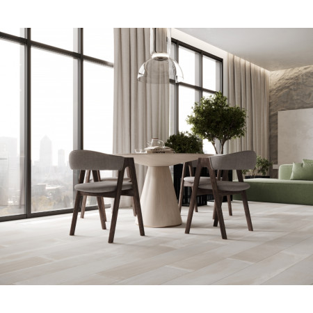 Керамогранит Spanish White светло-серый Карвинг 20х120