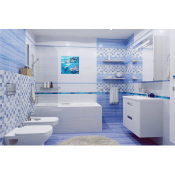 Плитка Бордюр Bubbles ultramarine 50x4