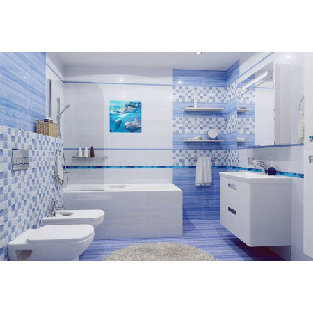 Плитка Бордюр Bubbles ultramarine 50x4