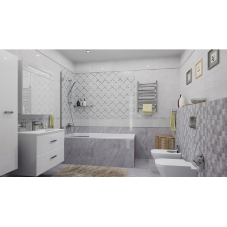 Плитка Декор Мармара Паттерн серый 17-03-06-616 20х60