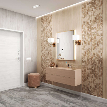 Плитка 13096R Семпионе коричневый темный структура обрезной 30*89.5