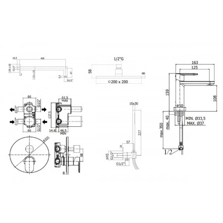 Комплект для душа Paffoni Candy KITCA018SCR071
