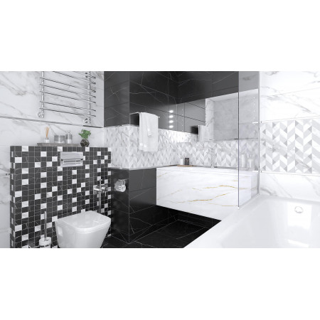 Плитка Декор Granada белый 25х75