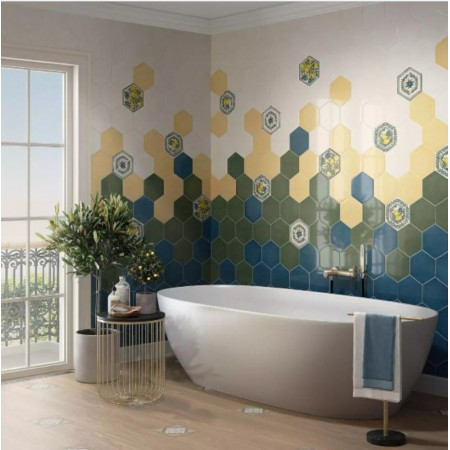 Плитка 24029 Флорентина белый глянцевый 20x23,1