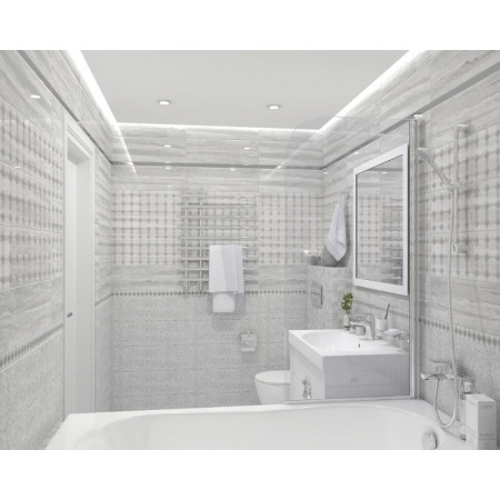 Плитка 60110 Glossy серый 20х60