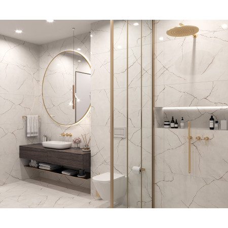 Плитка Бордюр металлический серебро глянцевое 1,5х120