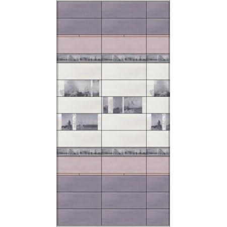 Плитка STG/C235/15010 Ньюпорт Цветы фиолетовый 40*3