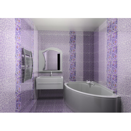 Плитка GL7H221 Motive Glass бордюр сиреневый 4x35