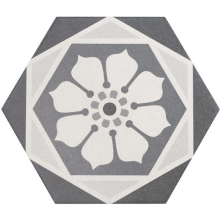 Керамогранит 21357 Hexatile Harmony B&W 17,5x20