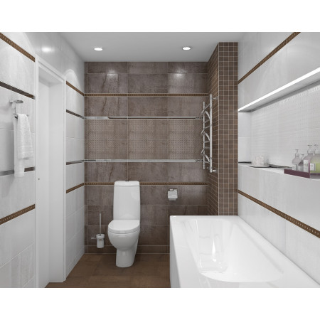 Плитка Декор Metallica Pixel чёрный 25х50