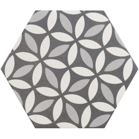 Керамогранит 21357 Hexatile Harmony B&W 17,5x20