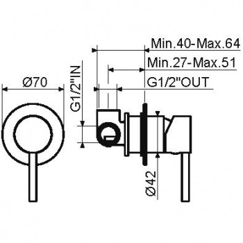 Комплект смесителя для душа Plumberia Selection KITXO1135GR