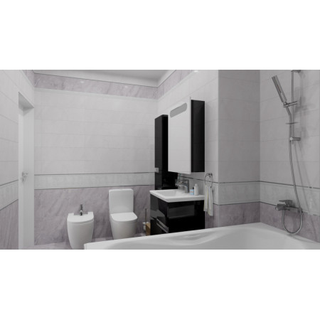 Плитка Декор Мармара Паттерн серый 17-03-06-616 20х60