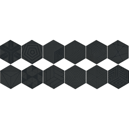 Керамогранит OS/B241/63001 Декор Агуста черный 6х5,2