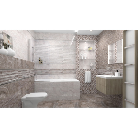 Плитка Marmo коричневый мозаика 17-11-15-1190 20х60