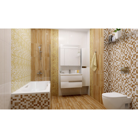 Плитка Бордюр Ампир бордовый 5х50