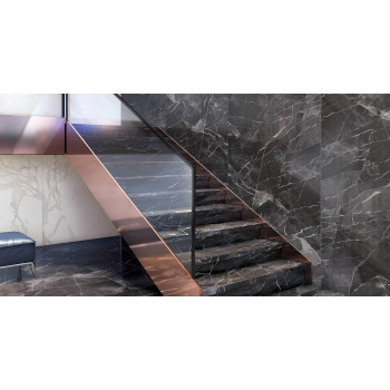 Керамогранит Black Calacatta Book Match Kristal Parlak Nano Rectified 120x240